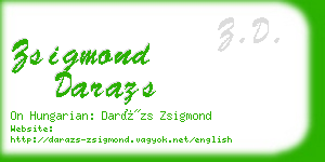 zsigmond darazs business card